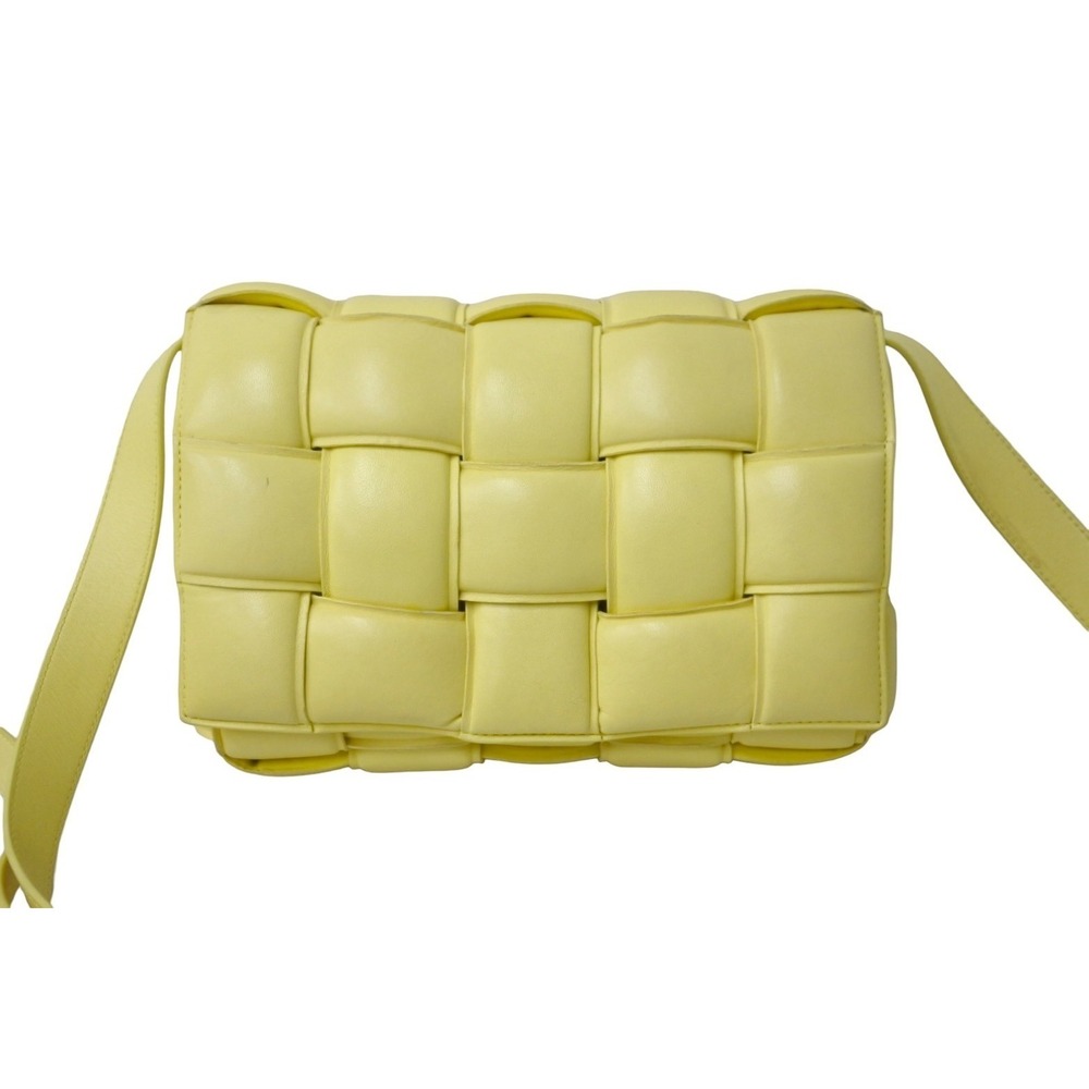 Bottega Veneta Shoulder Cassette Bag Padded Yellow Intrecciato